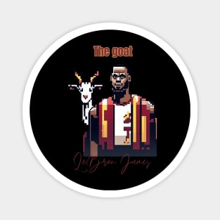 Lebron James goat pixel art Magnet